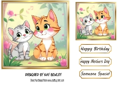 Cute Kittens Cuddling 7x7 (ONE)