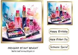 Lovely Ladies Makeup 7x7 Card Front (TWO)