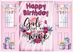 Lovely Gatefold In Pink With Birthday Celebrating