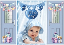 Lovely Gatefold With Smiling Baby Boy (ONE)
