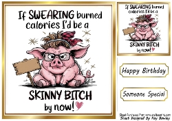 Funny 8X8 Topper With Humour Caption (EIGHT))