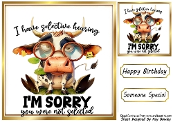 Funny 8X8 Topper With Humour Caption (ELEVEN)