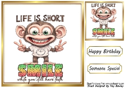 Funny 8X8 Topper With Humour Caption (FOURTEEN)