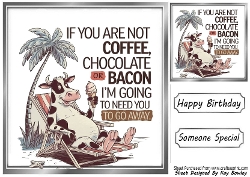 Funny 8X8 Topper With Humour Caption (SILVER SEVEN)