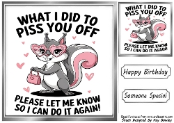 Funny 8X8 Topper With Humour Caption (SILVER NINE)