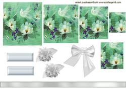Pretty White Flowers and Dove,pyramids