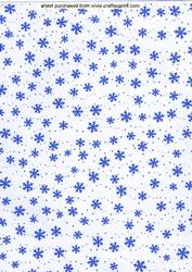 Pretty Blue Snowflake Backing Paper