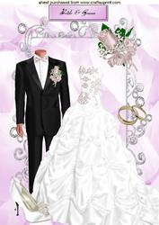 Celebrating! the Bride & Groom A4 Topper