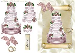 Wedding Cake on a Scroll