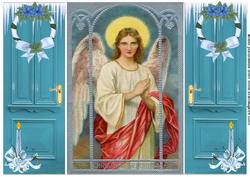 Christmas Scene of a Beautiful Angel, Gatefold