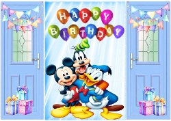 Blue Gatefold With , Mickey, Goofy & Donald Duck (THREE)