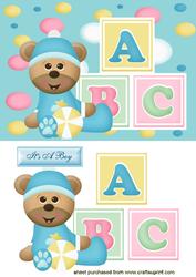 Baby Boy with Alphabet Blocks