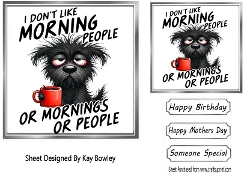 Dog With Humour 7X7 Topper/Card Front