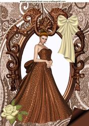 Beautiful Lady in Ornate Frame A4 Topper