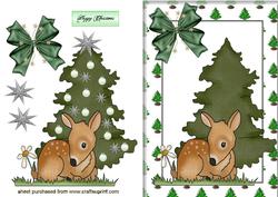 Little Deer with Christmas Tree