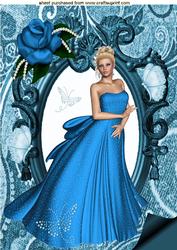 Beautiful Lady in Turquoise Gown A4 Topper