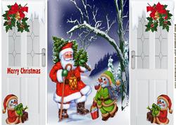 Santa and a Friendly Snowman, Gatefold