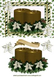 Gold Candels,white Poinsettias