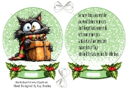 Snow Globe With Cat With Insert (TWO)