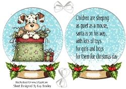Snow Globe With Dog With Insert (TWO)