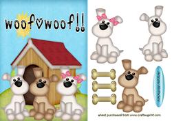 Cute Puppies in the Dog House