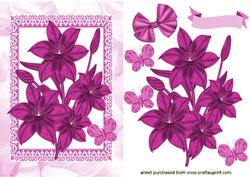 Pretty Flowers in Cerise