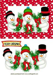 Three Little Snowmen Full of Joy