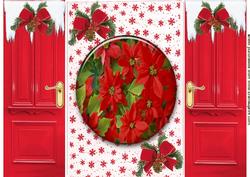 Pretty Red Poinsettias ,gatefold