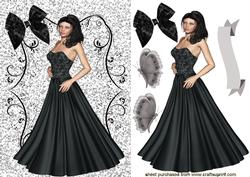 Beautiful Lady in Black Gown