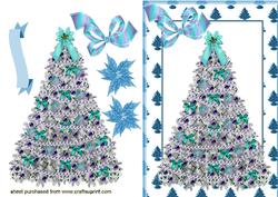 Pretty Christmas Tree in Shades of Blues