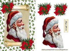 Santa, on a Scroll