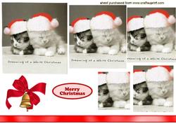 Dreaming of a White Christmas Two Little Kitties, Pyramids