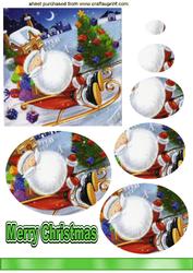 Santa Flying Over the Roof Tops, Oval Pyramids