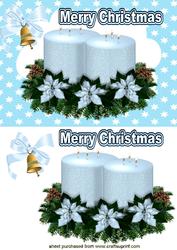 Pretty White Candle, with Bell