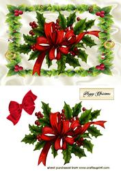 Holly & Red Bow