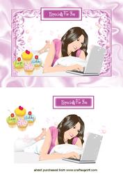 Girls Best Friend, Her Laptop & Yummy Cakes