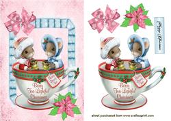 Cute Little Mice in a Teacup