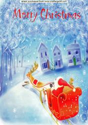 Santa is on His Way,a4 Topper