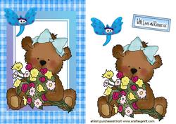 Cute Little Teddy with Butterfly