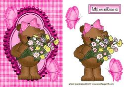 Little Teddy with Flowers