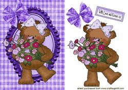 Little Spring Teddy with Flowers