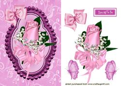 Pretty Pink Rose in Ornate Frame