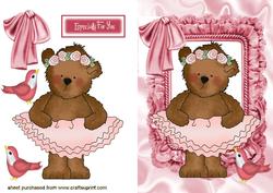 Little Ballerina Teddy with Little Bird
