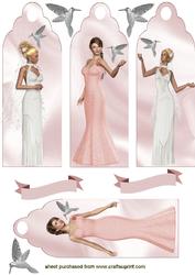 Beautiful Ladies with Silver Humming Birds, Bookmarks