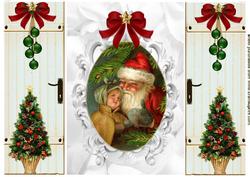 Sweet Little Girl with Santa, Gatefold
