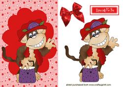 Cute Red Hatters, Monkeys