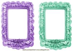 Frilly Frames in Purple/turquiose