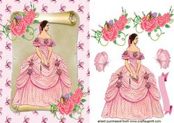 Victorian Lady on a Scroll