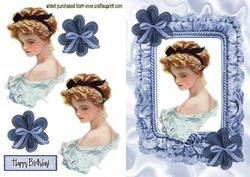 Victorian Lady in Frill Frame