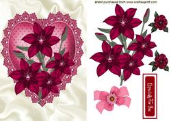Flower Spray in a Heart